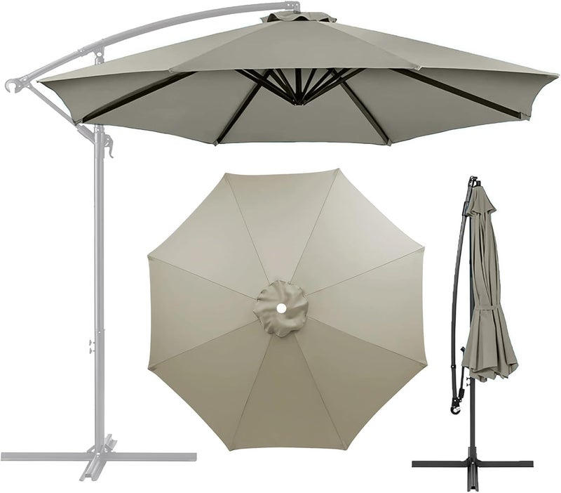 GLDDFDG Patio Umbrella Canopy, Universal Replacement Cover for 10 Feet 8- Ribs Outdoor Round Patio Market Umbrella Parasol Canopy Top Sun Shade Accessory, 300D UV Protective And Water Resistant (Topaz) - Image 1